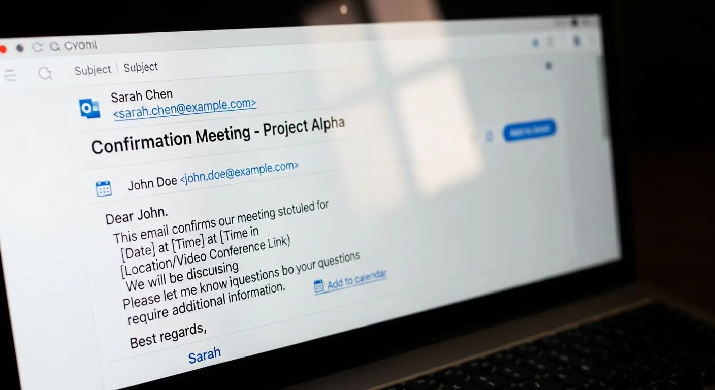 Meeting Confirmation Emails : a Guide with Templates
